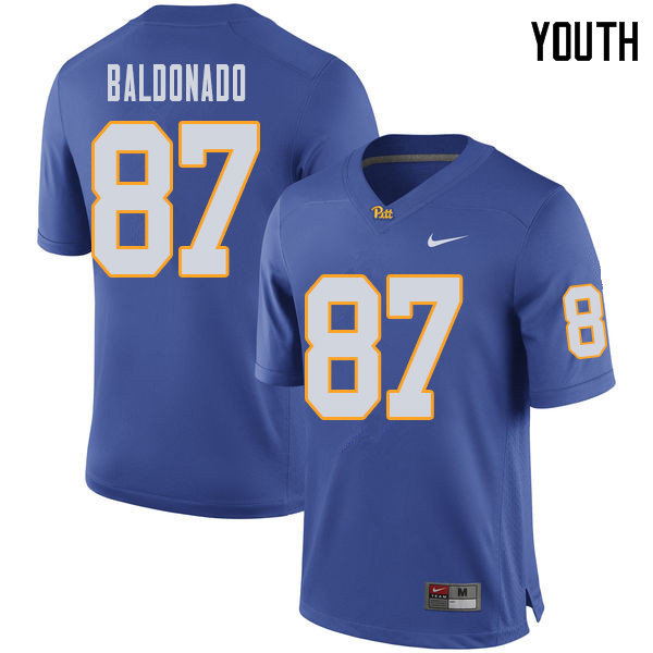 Youth #87 Habakkuk Baldonado Pittsburgh Panthers College Football Jerseys Sale-Royal